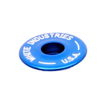 White Industries Headset Top Cap, 6061-T6 Aluminum, Blue