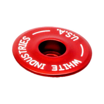 White Industries Headset Top Cap, 6061-T6 Aluminum, Red
