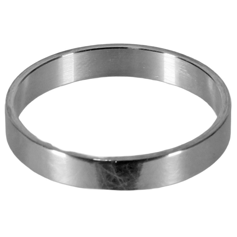 White Industries Straight Headset Spacer, 5mm, 1-1/8", Silver, Each