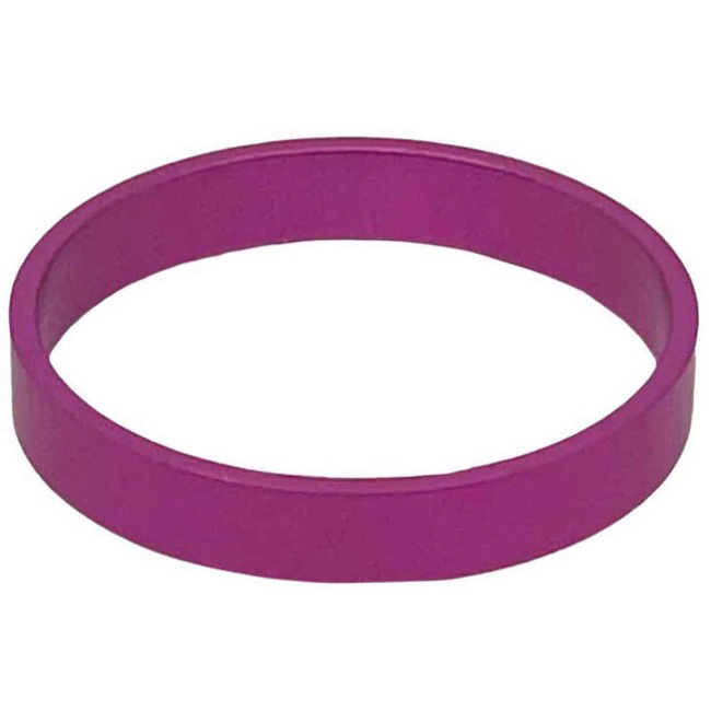 White Industries Straight Headset Spacer, 5mm, 1-1/8", Pink, Each