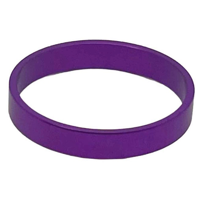 White Industries Straight Headset Spacer, 5mm, 1-1/8", Purple, Each