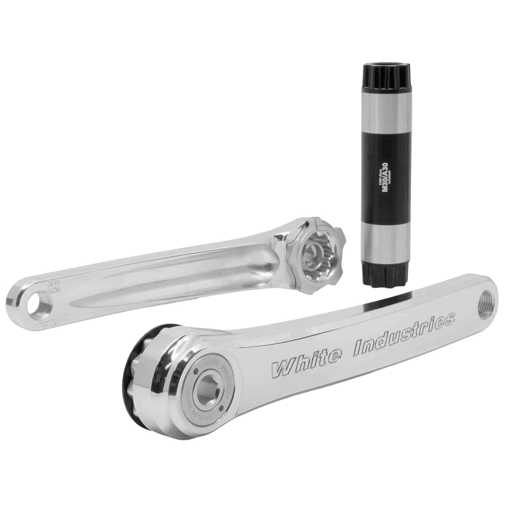 White Industries M30 Mountain Cranks, 30mm Spindle, 155mm, Silver
