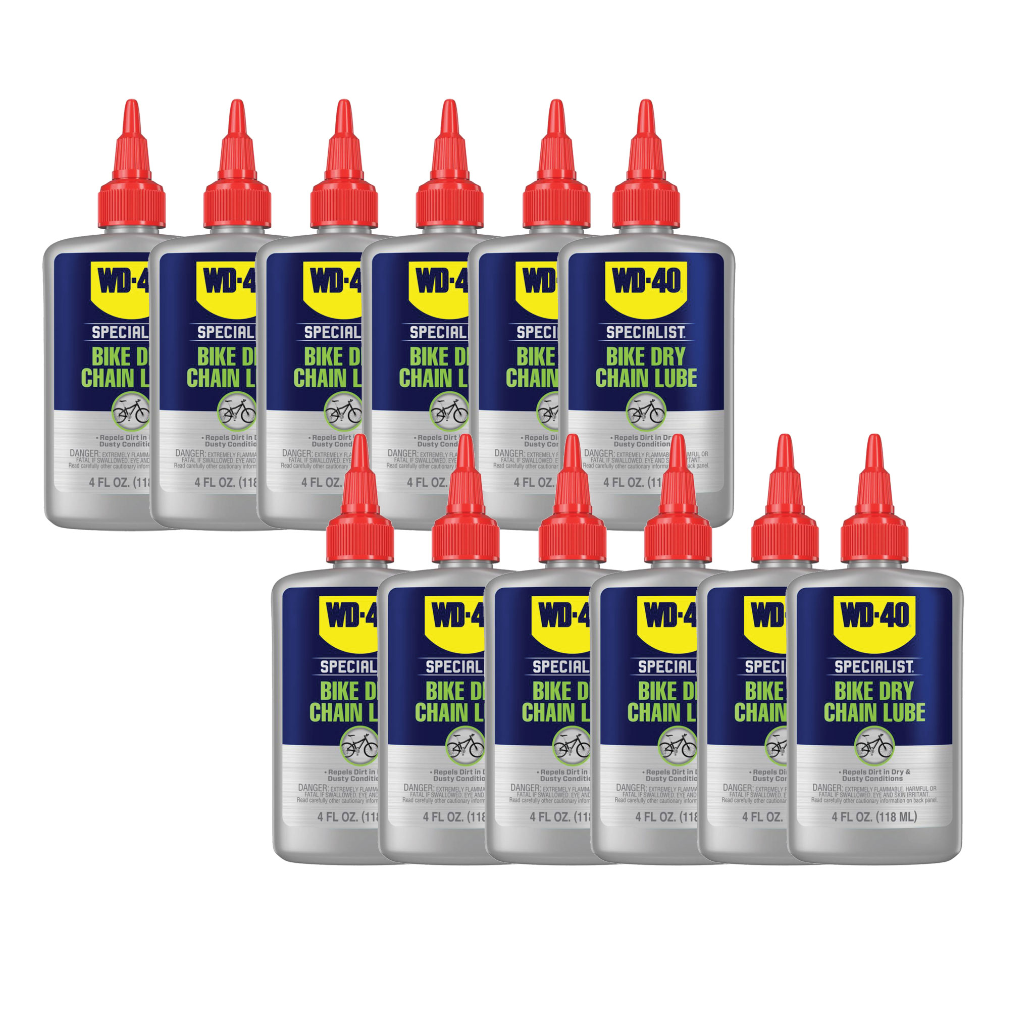 WD-40 BIKE Dry Lube, 4.0oz, 12/Count 
