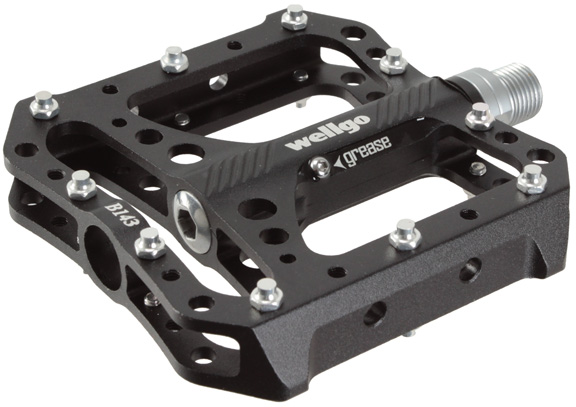 Wellgo B143 Platform Pedals, 9/16" - Black