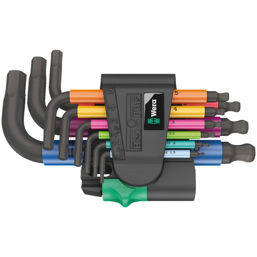 Wera Tool 950/9 Hex-Plus Multicolor2L-Short Handled Key Set