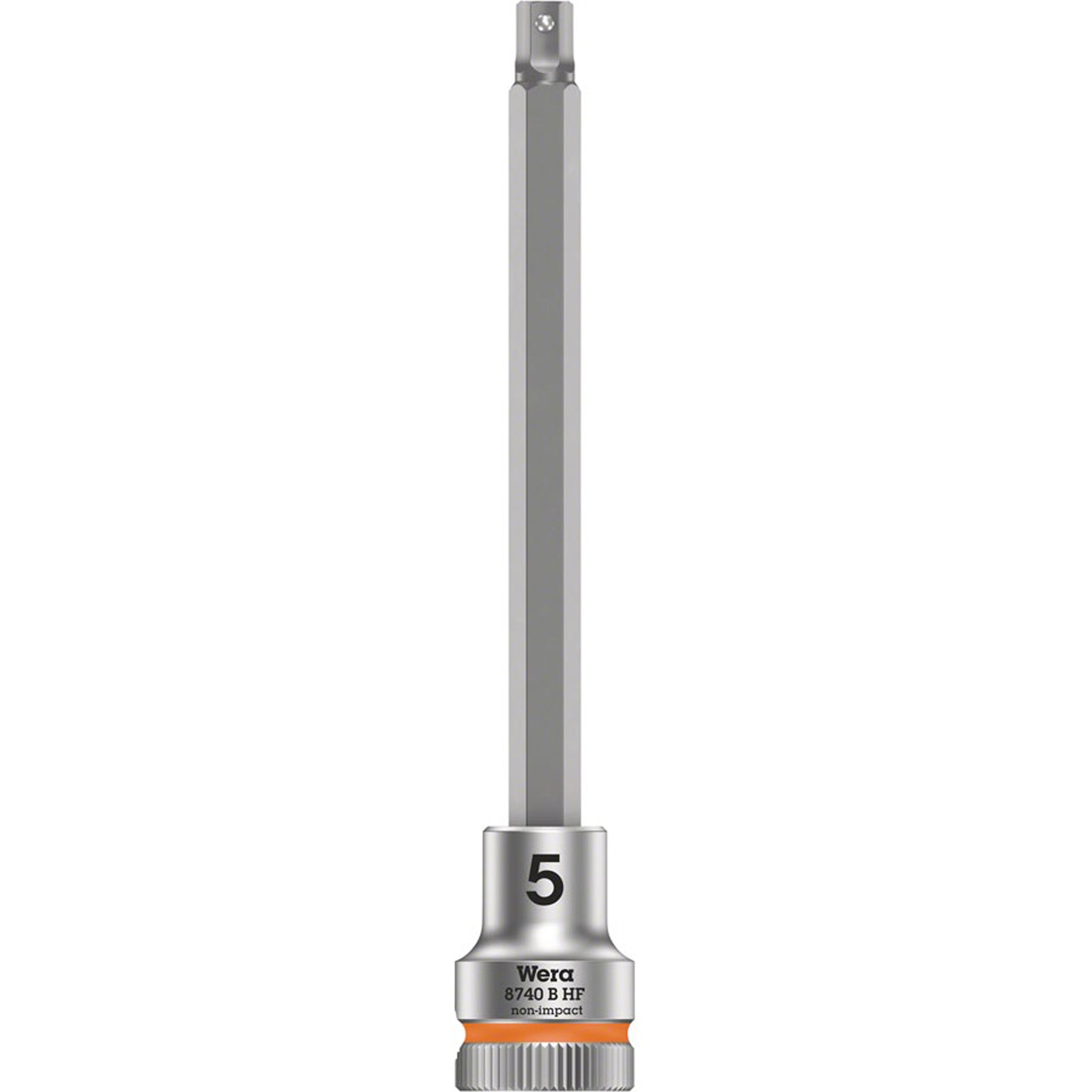 Wera Tool 3/8" 8740 B HF1 Zyklop Long Hex Bit Socket, 5mm