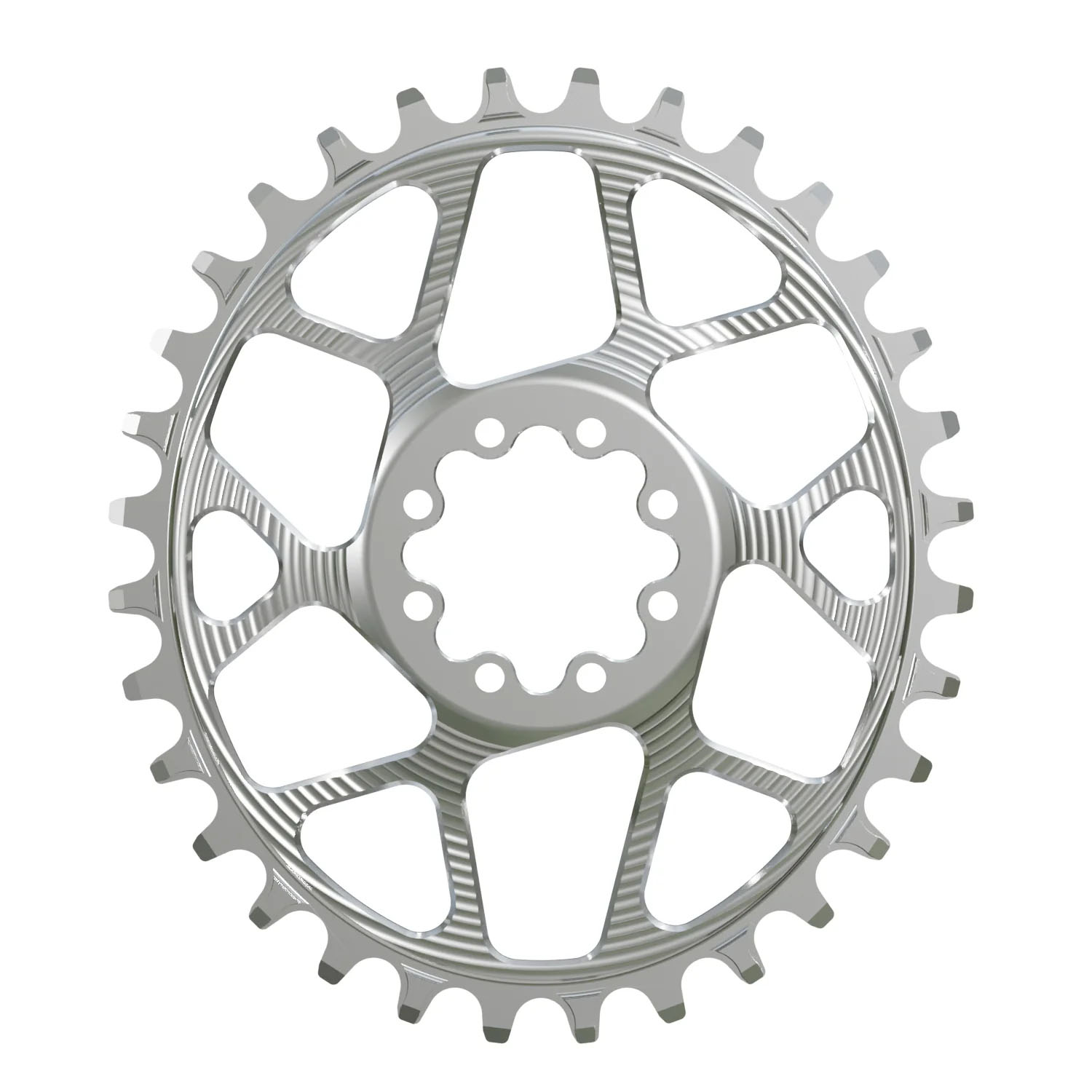 Works Components Oval Chainring, SRAM 8-Bolt, 32T, Boost 3mm, Slv