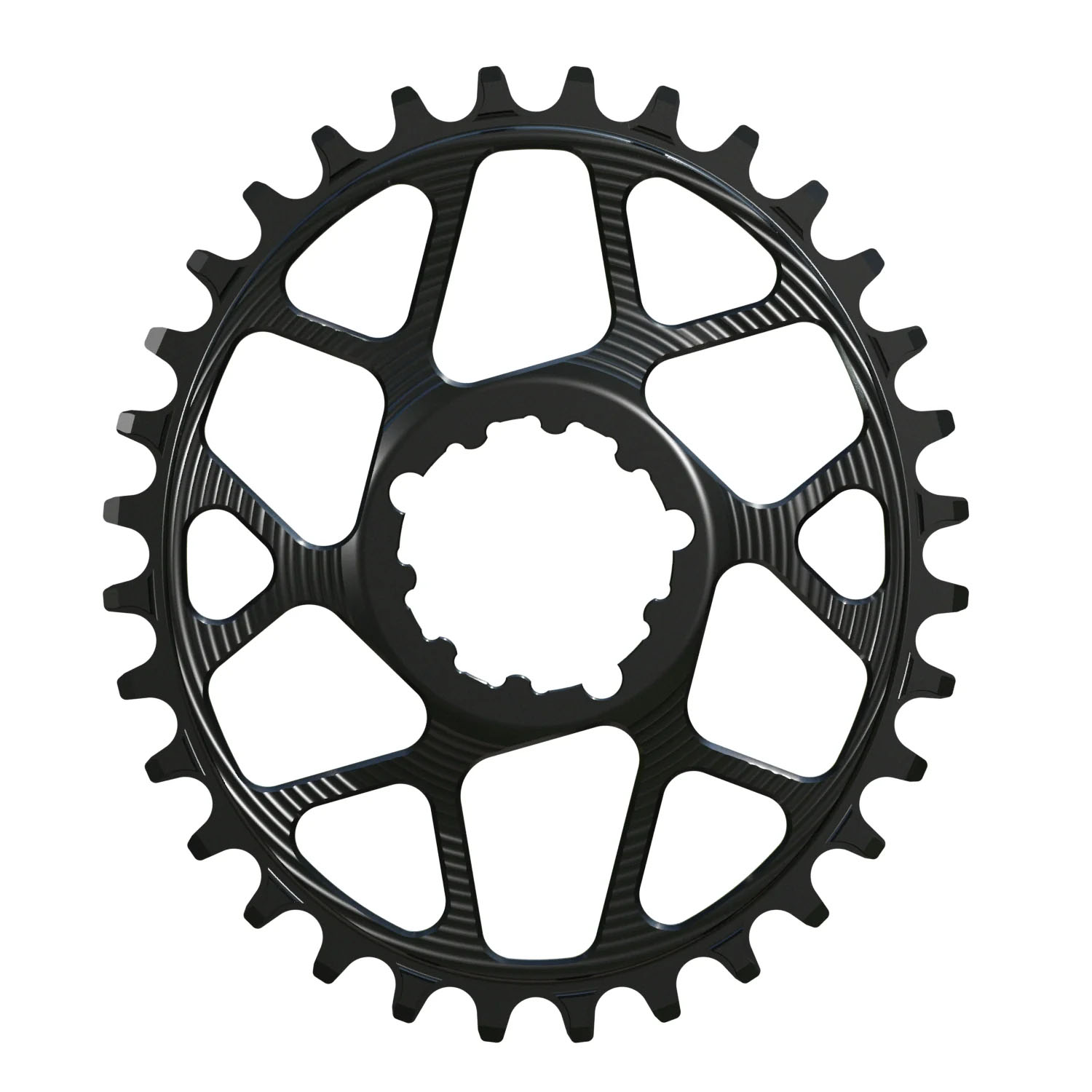 Works Components Oval Chainring,  SRAM 3-Bolt, 32T, Boost 3mm, Blk