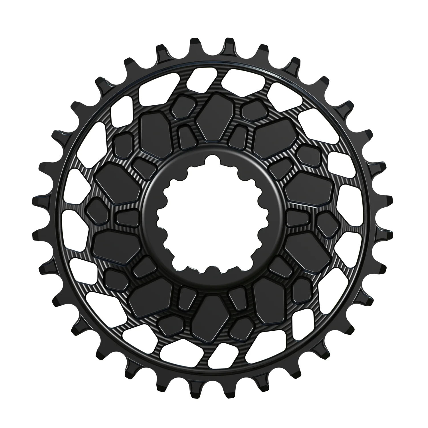 Works Components GEO Chainring, SRAM 3-Bolt, 32T, Boost 3mm, Blk