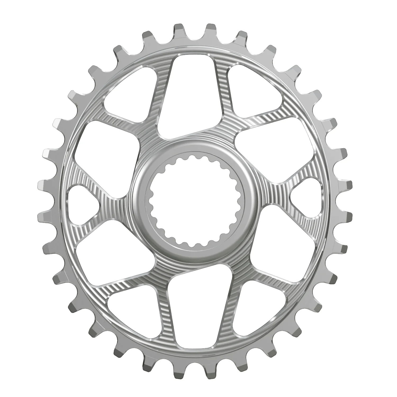 Works Components Oval Chainring, Shimano DM, 30T, Boost 3mm, Slv