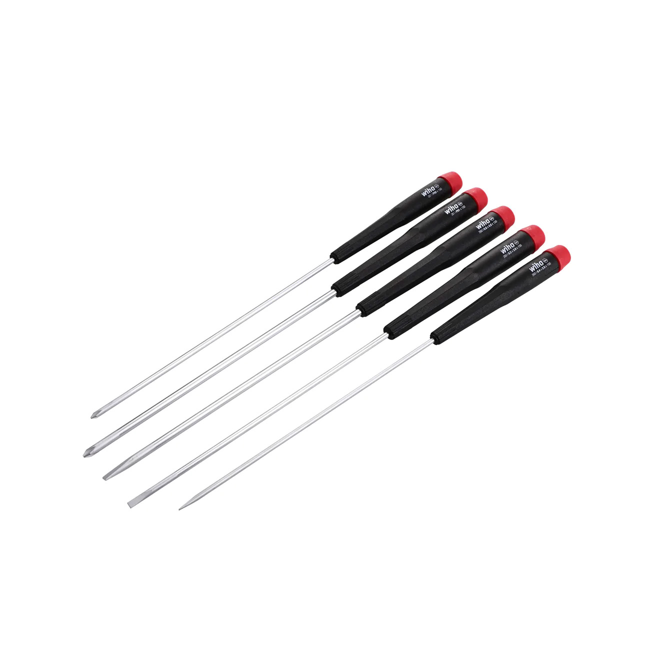 Wiha Tool Precision Long Slotted/Phillips Screwdrivers 5/Set