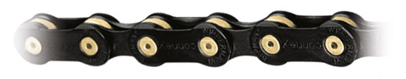 Connex 10sB 10sp Chain, 11/128", Black/Gold