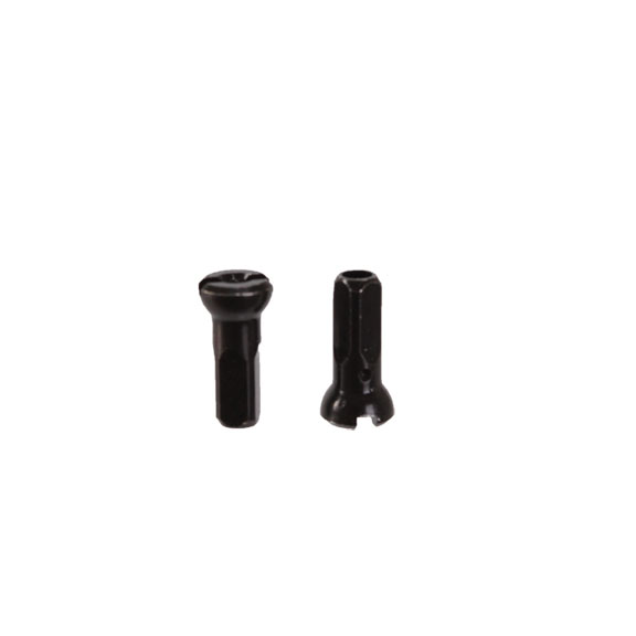 Sapim Secure Lock Brass Nipple, 14g/12mm, Black, 100/Count