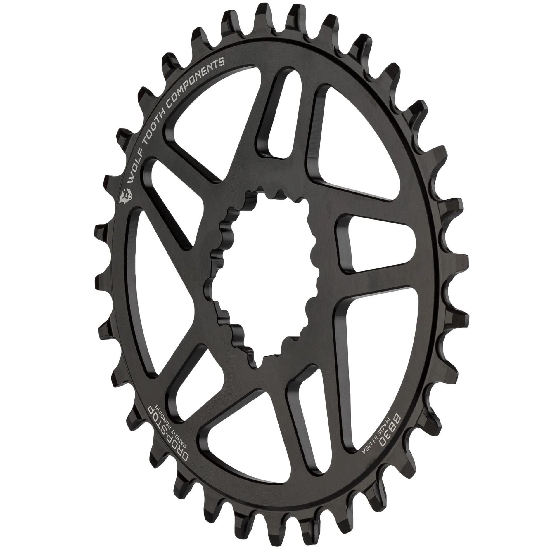 Wolf Tooth Components SRAM 3-Bolt DM Boost HG+ Chainring, 32T, Black