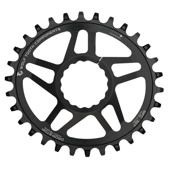 Wolf Tooth Components Elliptical Cinch Direct Mount Chainring, 30T, BlK 