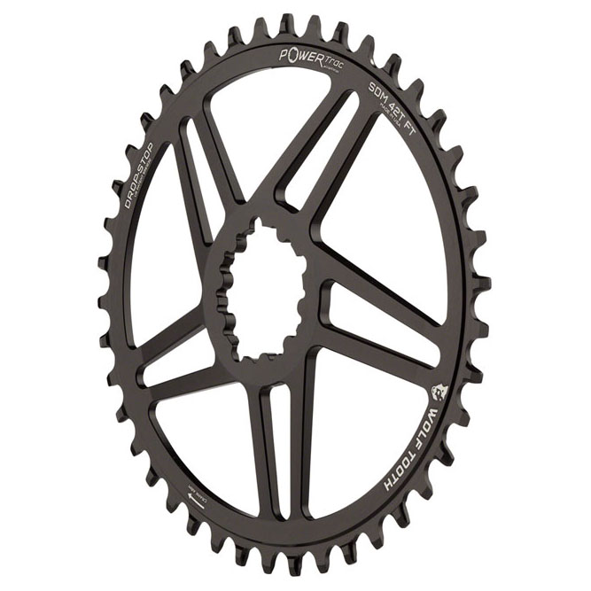Wolf Tooth Components Elliptical CX/Gravel SRAM DM (Flat-Top) Ring, 40T, Blk