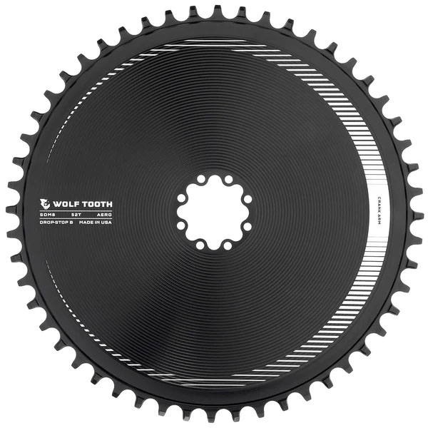 Wolf Tooth Components Aero Chainring, 8-Bolt, Drop-Stop B, 52T, Blk