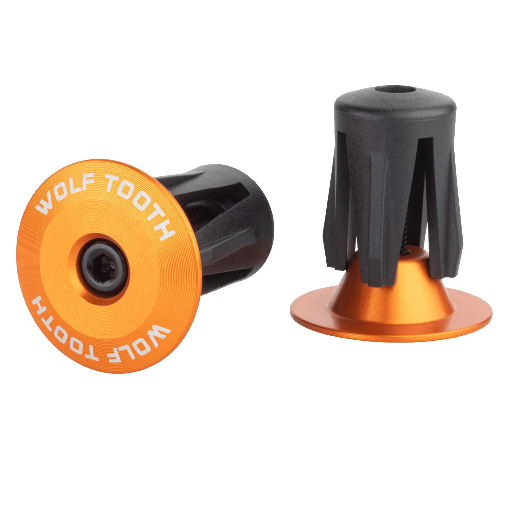 Wolf Tooth Components Alloy Bar End Plugs - Orange