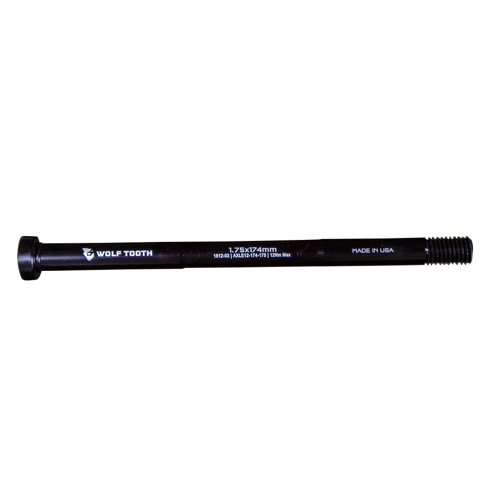 Wolf Tooth Components Rear Replacement Thru-Axle, 1.75x174mm - Black