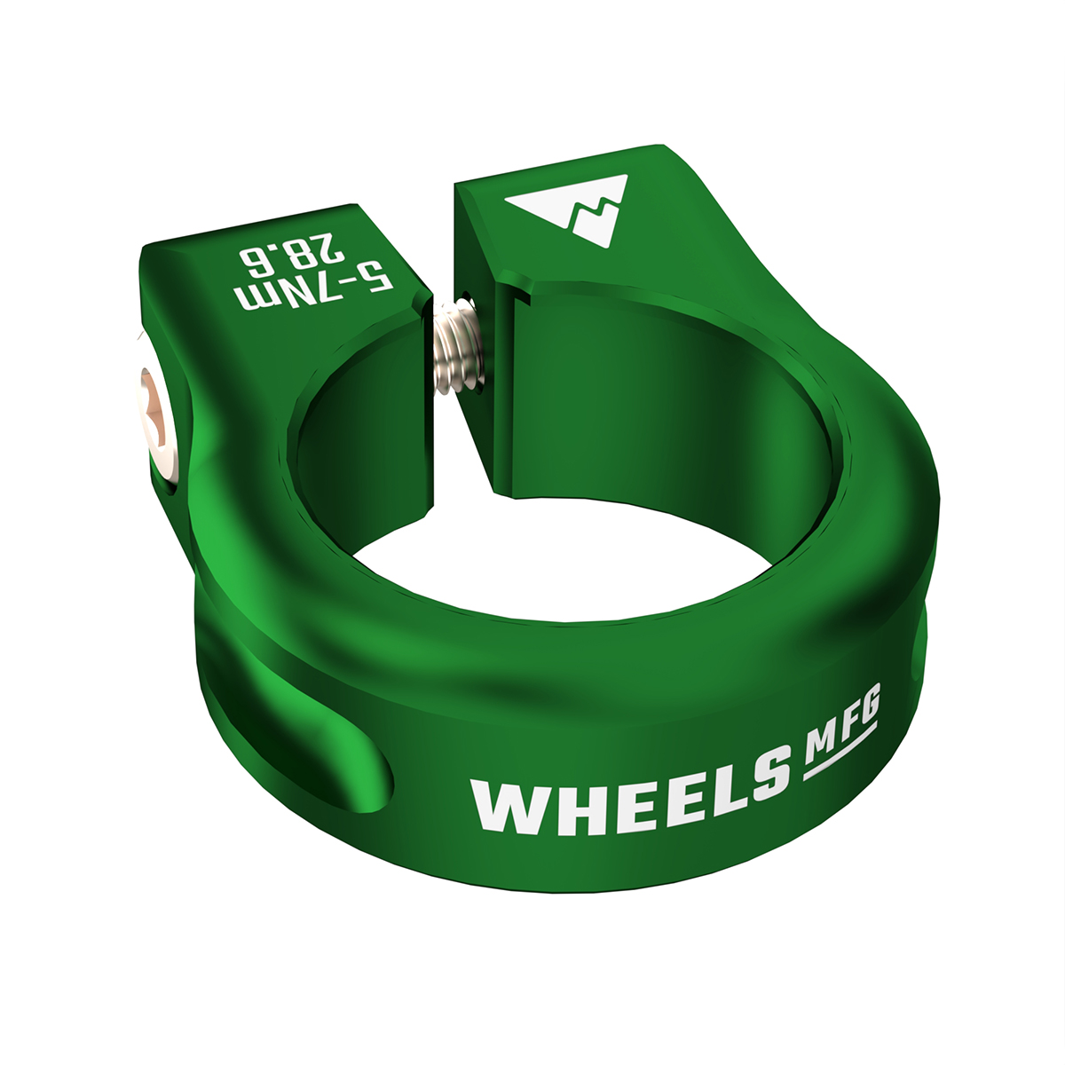 Wheels Mfg Bolt-On Seatpost Collar, 28.6mm, Green