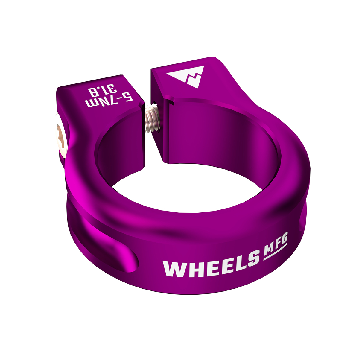 Wheels Mfg Bolt-On Seatpost Collar, 31.8mm, Purple