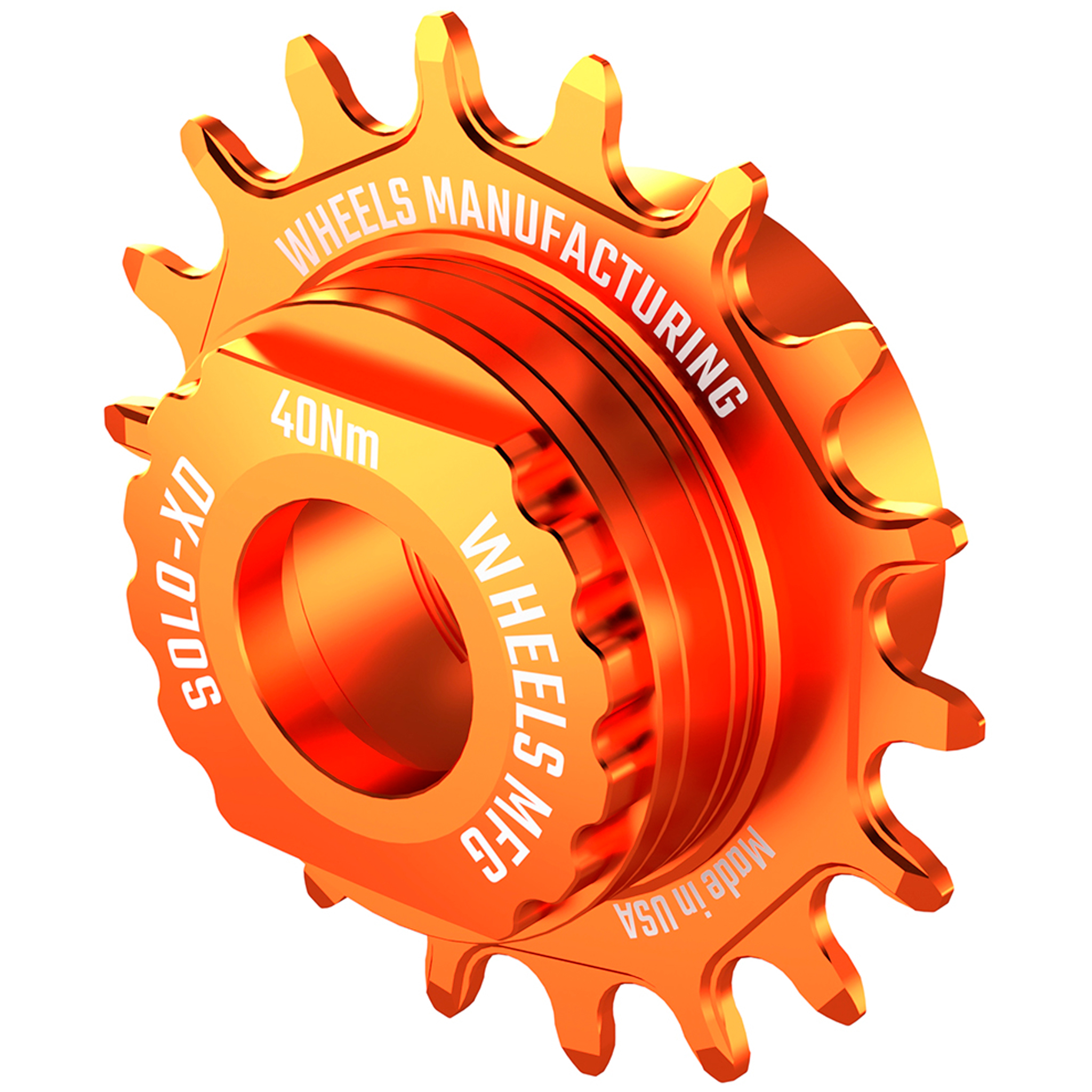 Wheels Mfg SOLO-SPLINE Singlespeed Conversion Kit, Orange