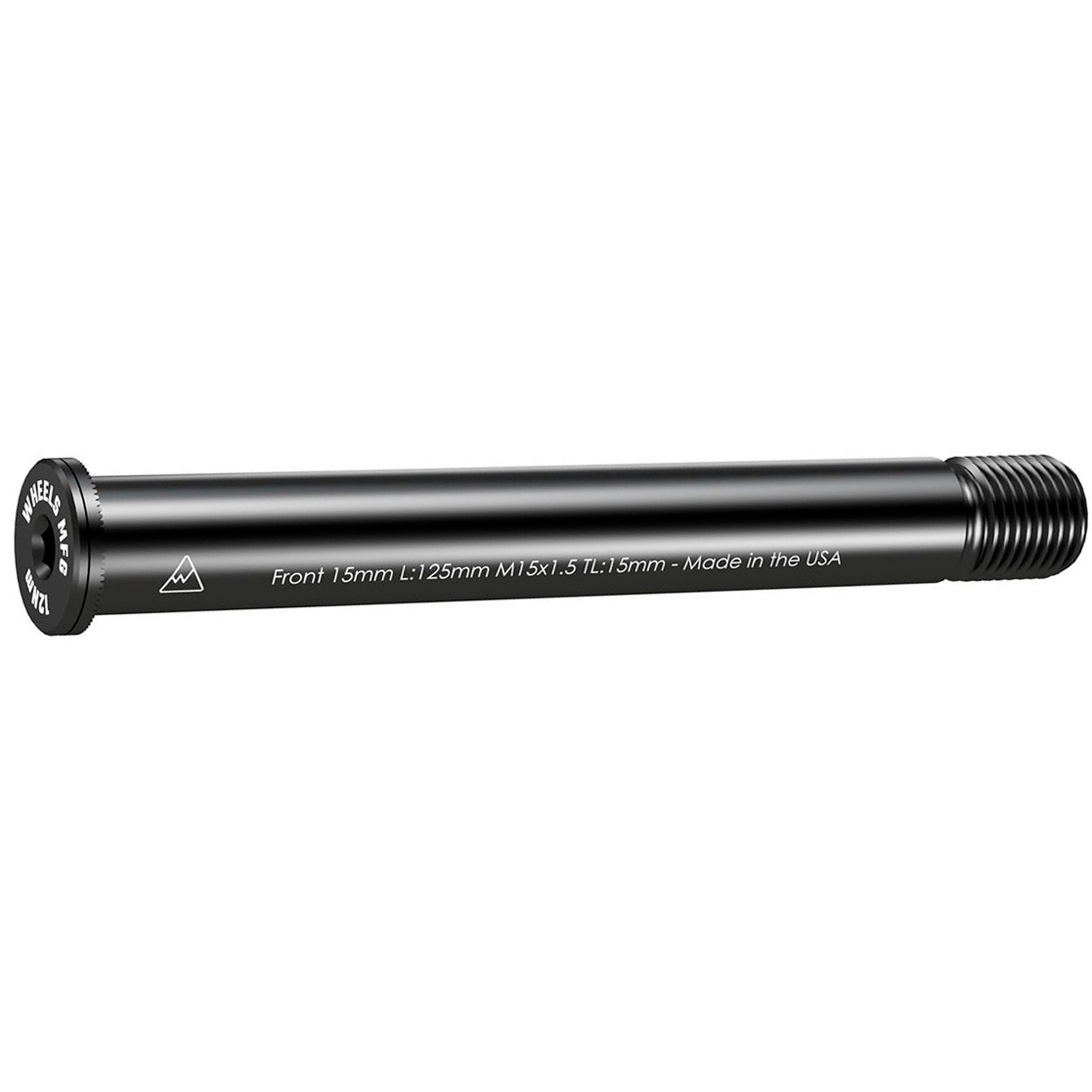 Wheels Mfg Thru-Axle, Front, 15mm, 1.5x125mm - Blk