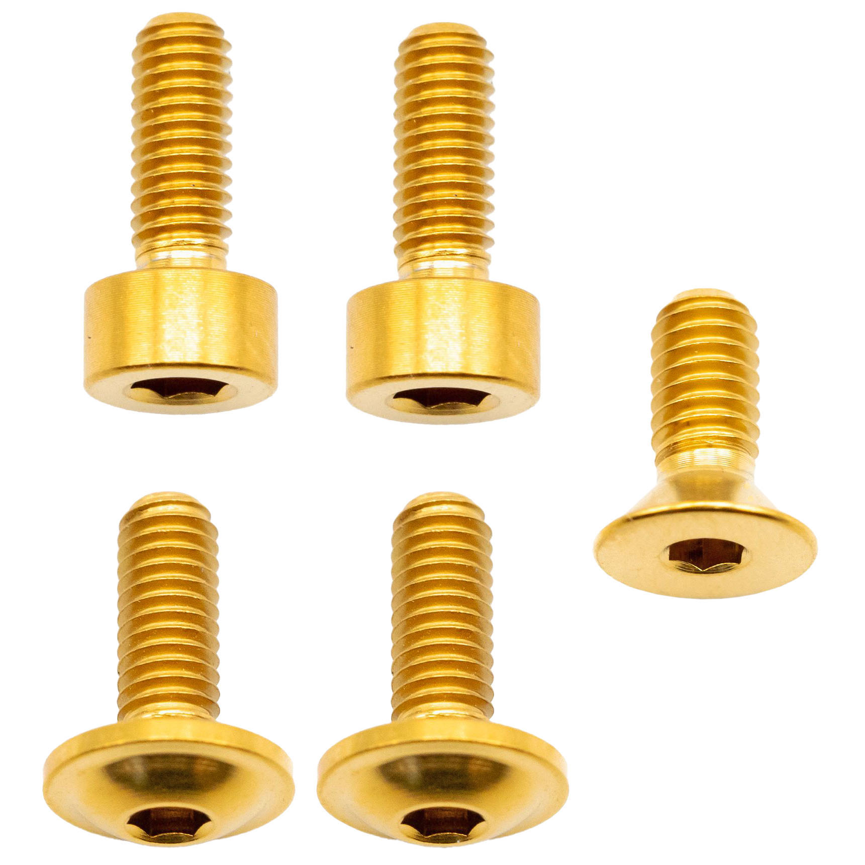 Better Bolts Fox 36 Fork Ti Bolt Kit, 2016-2020 Fit4, Gold, 5/Count
