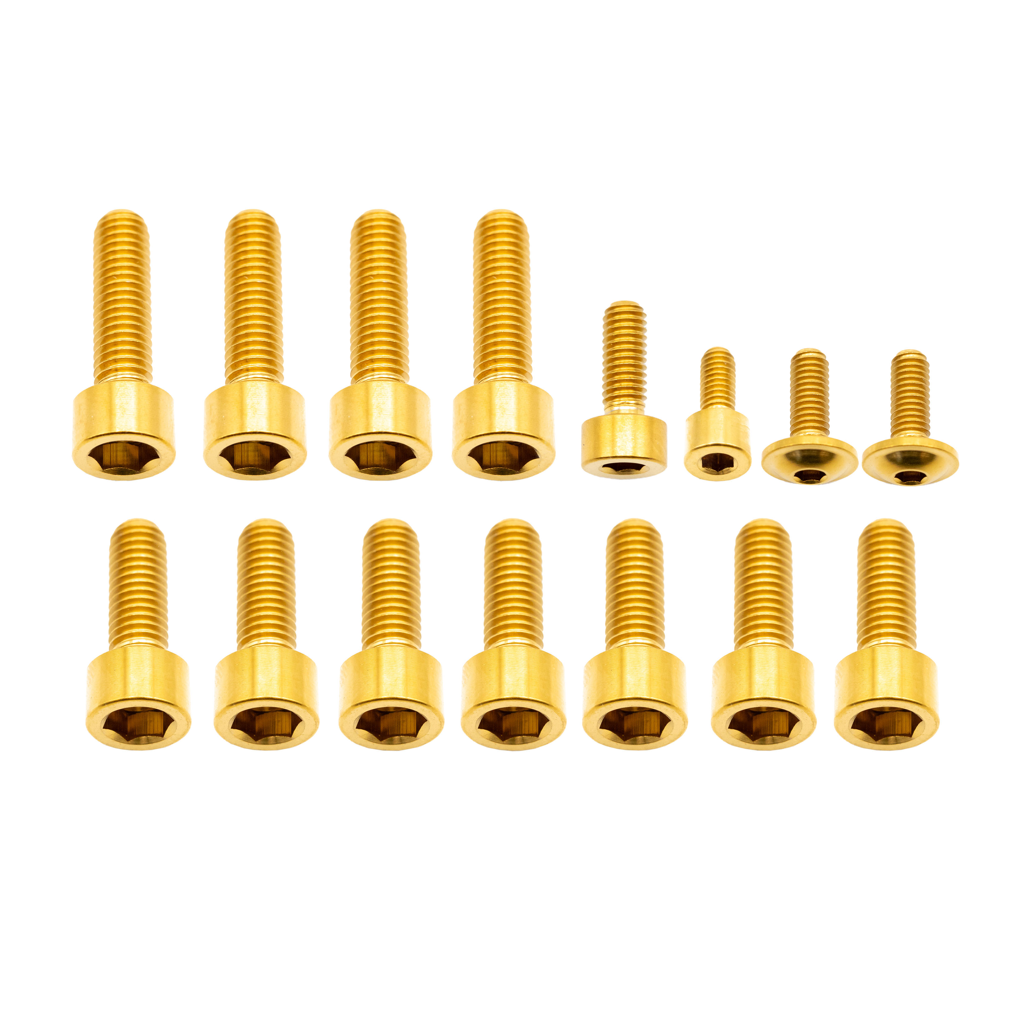 Better Bolts Fox 40 Fork Titanium Bolt Kit, Grip, Gold, 15/Count