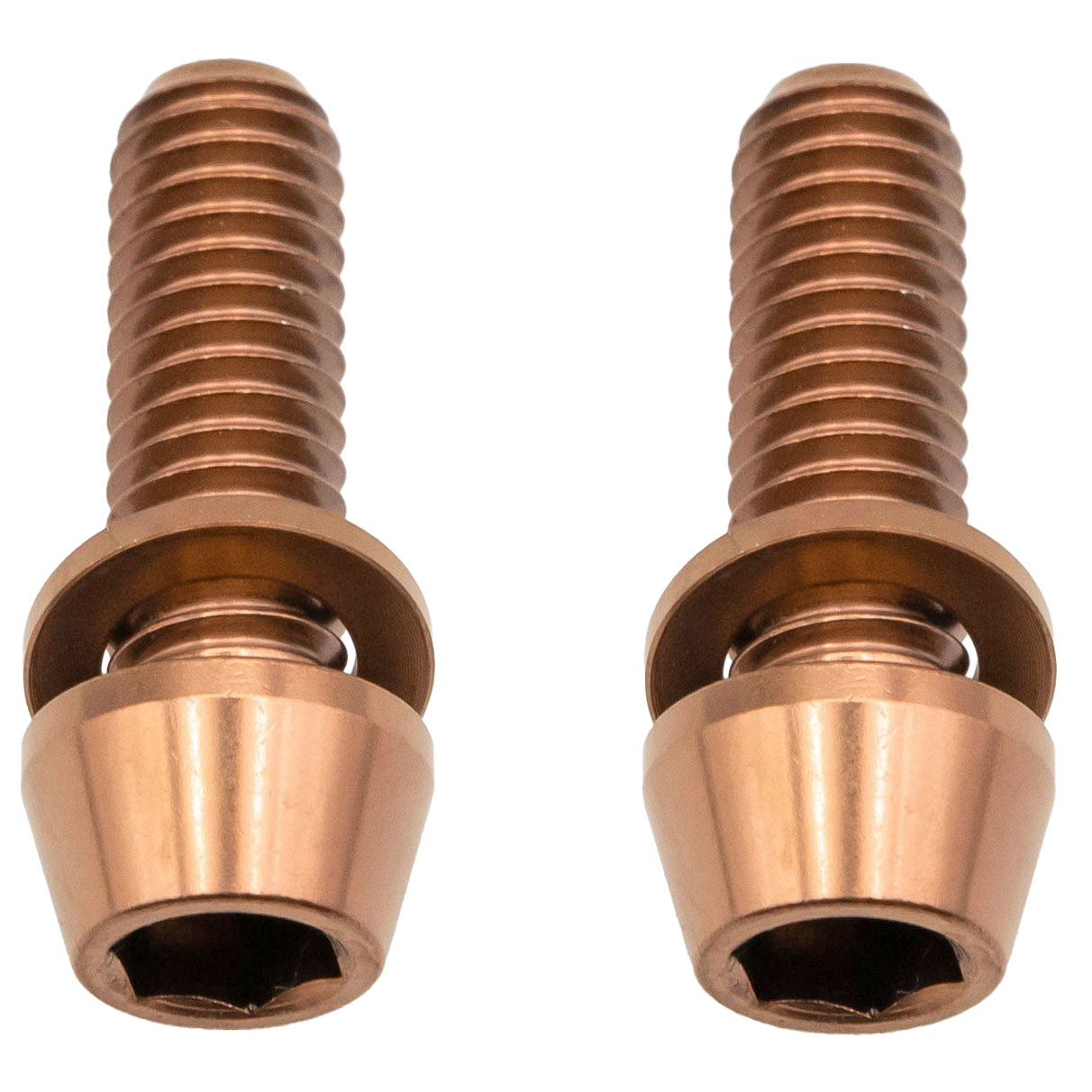 Better Bolts Ti Post Mount Caliper Bolts, 18mm, Copper, 2/Count