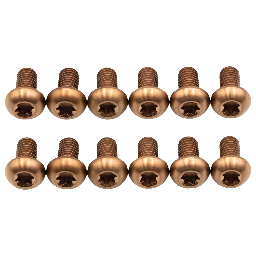 Better Bolts Titanium Buttonhead Rotor Bolt Kit, Copper, 12/Count