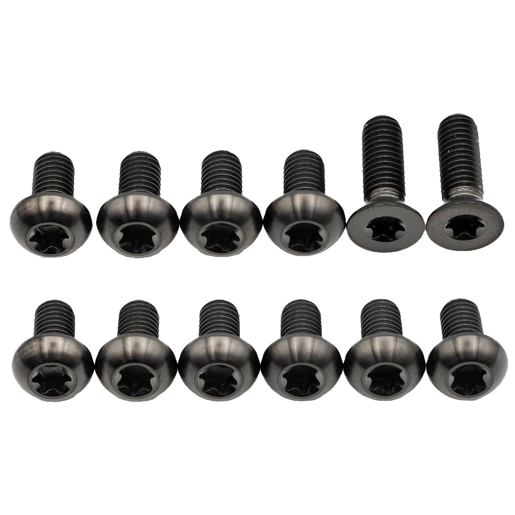 Better Bolts Titanium Sensor Rotor Bolt Kit, Black, 12/Count