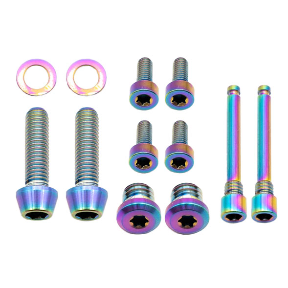 Better Bolts TRP DHR EVO Brake Bolt, Rainbow, 12/Count