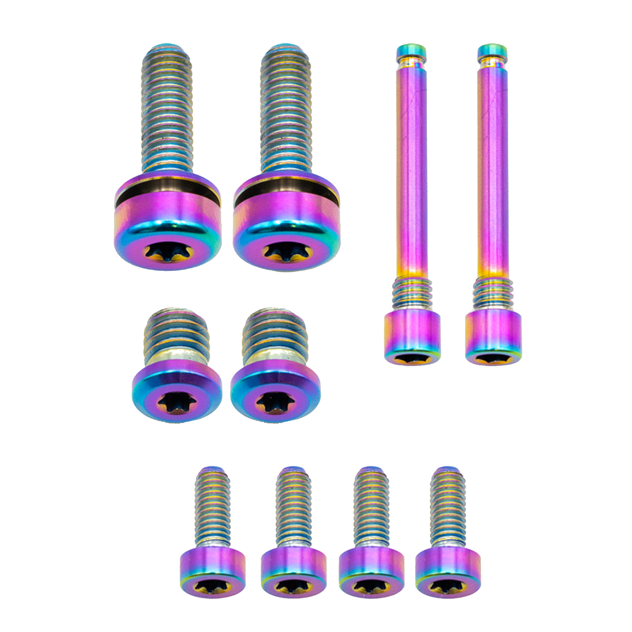 Better Bolts TRP EVO PRO-EVO X Brake Bolt, Rainbow, 10/Count
