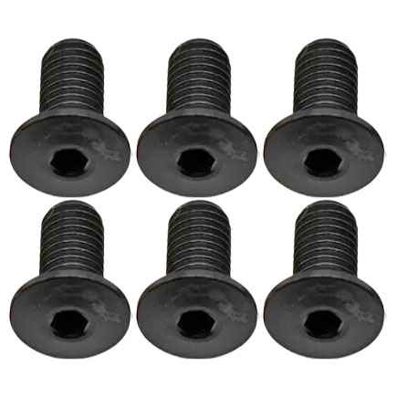 Better Bolts Titanium Water Bottle Cage Bolts, 10mm, Black, 6/Count