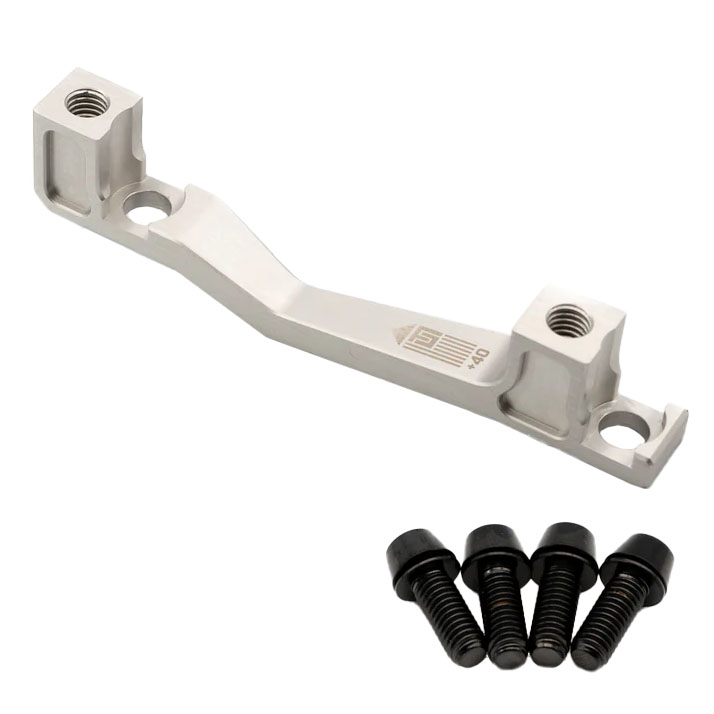 Freedom Coast Post Mount Brake Adapter, 160/180mm,+40, Silver