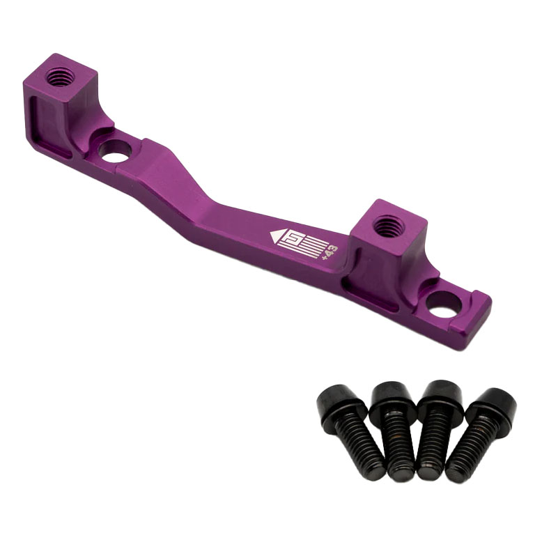 Freedom Coast Post Mount Brake Adapter, 160/180mm,+43, Purple