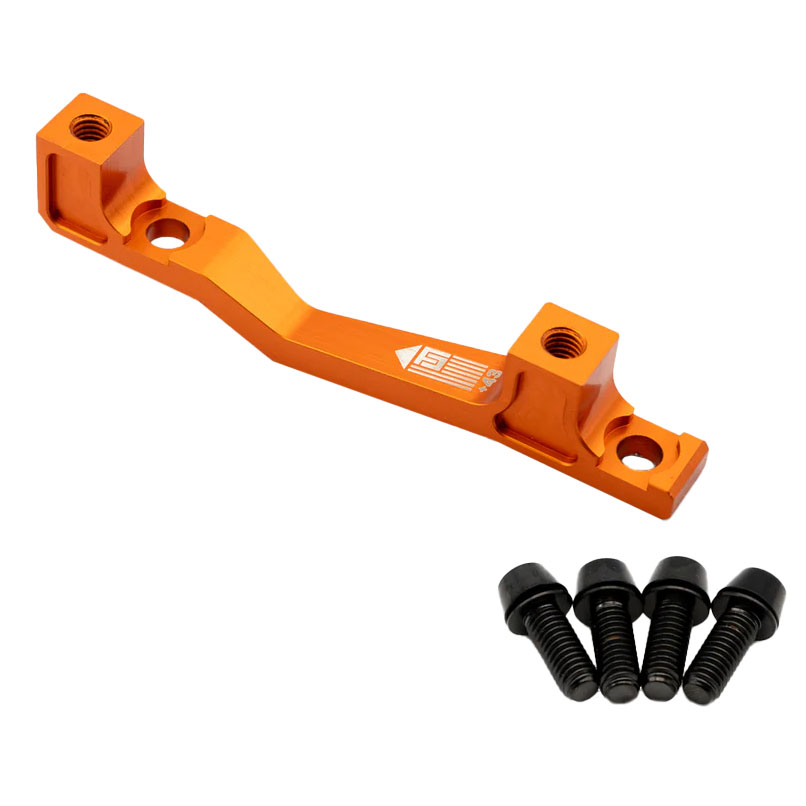 Freedom Coast Post Mount Brake Adapter, 160/180mm,+43, Orange