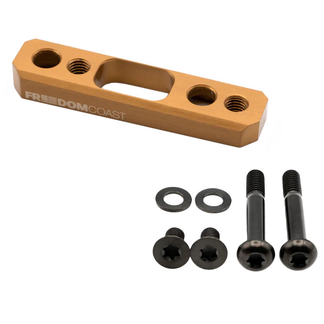 Freedom Coast Flat Mount Brake Adapter, Rear, 22mm Bolts, +20, Champ