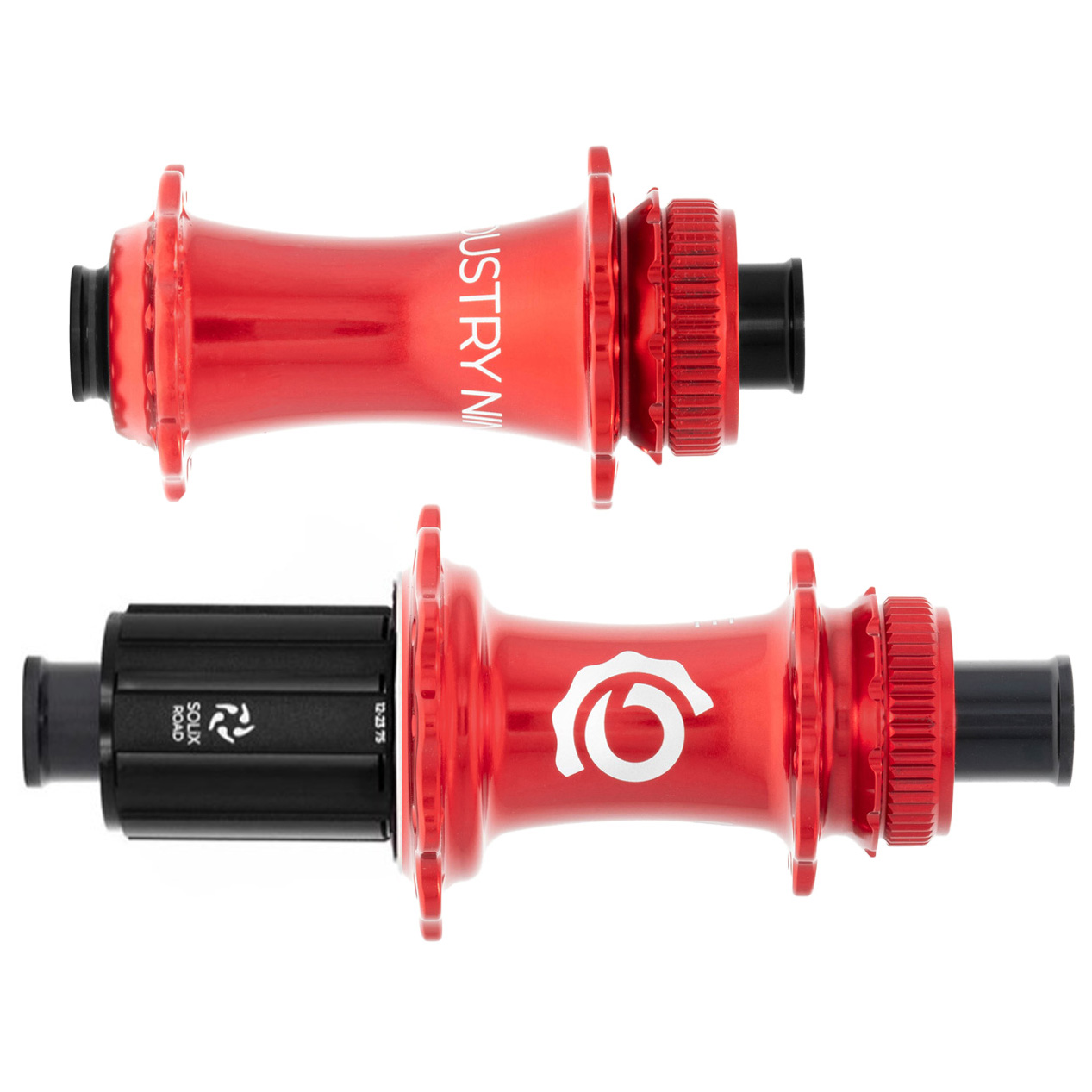Industry Nine Solix CL Disc Hubs, 12x100/142 TA, 28h, HG11, Red