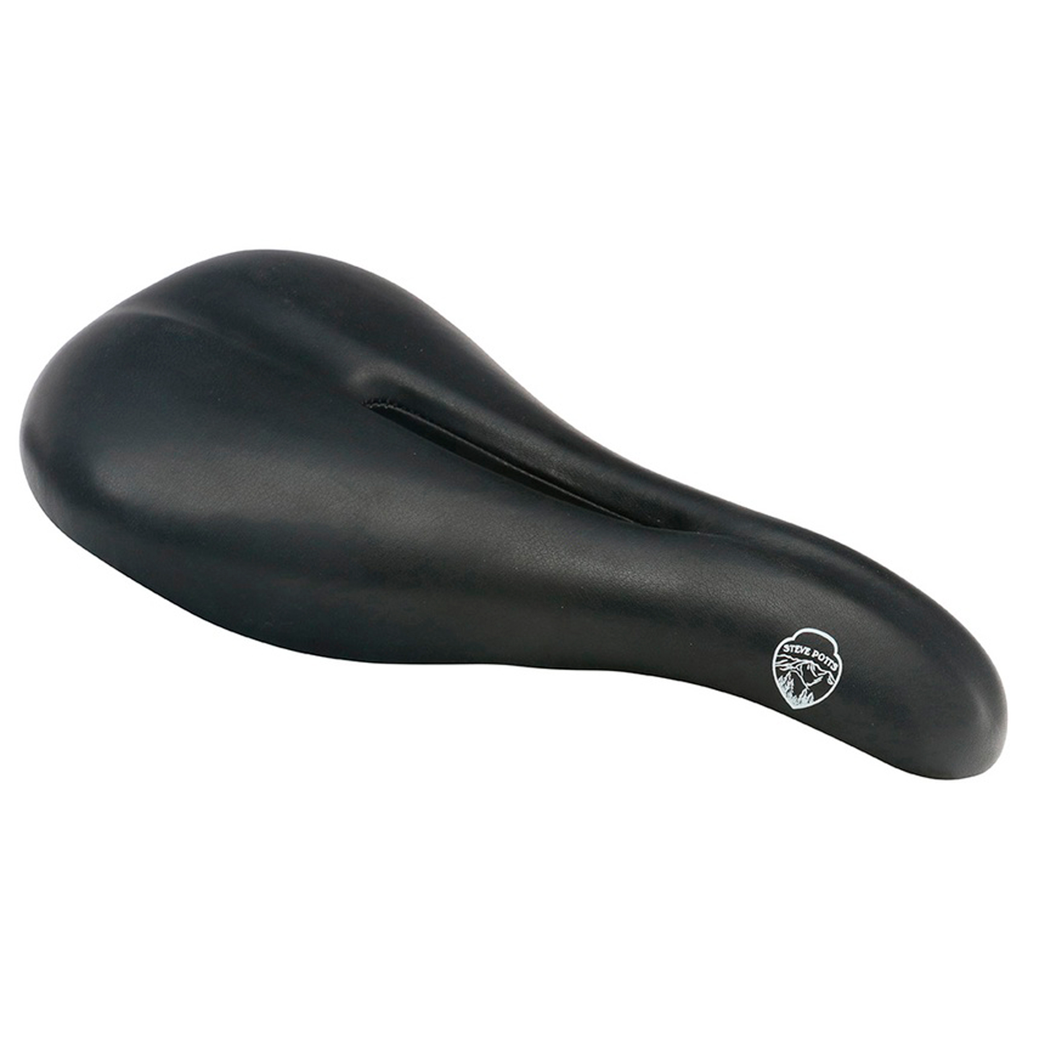 Steve Potts Chinook Steel Rail Saddle 150mm, Black