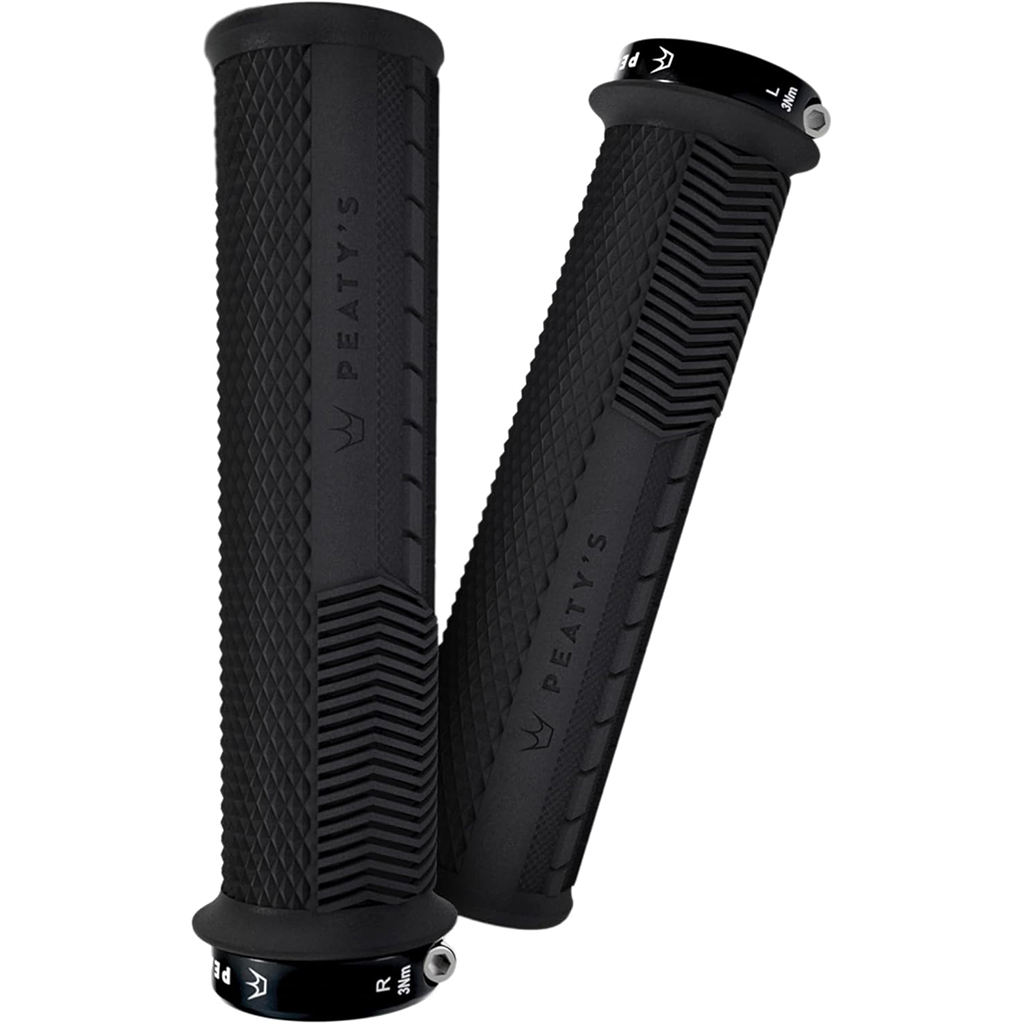 Peaty's Race Control Knurl Thick Lock-On Grips, Pair, Black