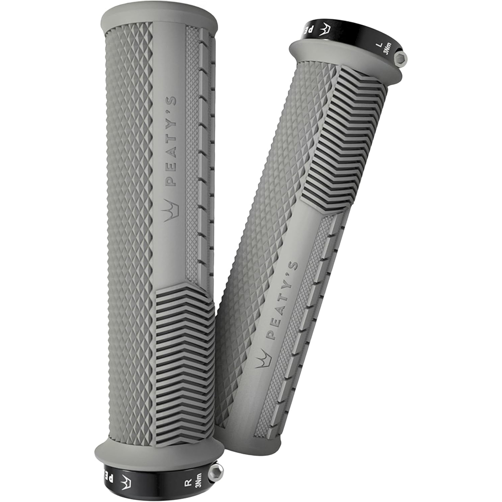 Peaty's Race Control Knurl Thick Lock-On Grips, Pair, Slate