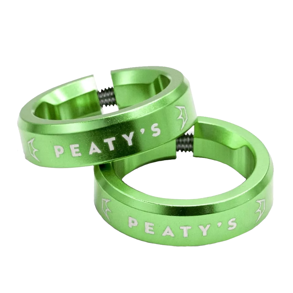 Peaty's Monarch Grip Lockrings, Pair, Emerald 