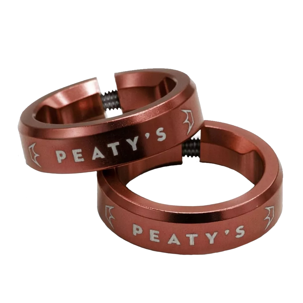 Peaty's Monarch Grip Lockrings, Pair, Red 