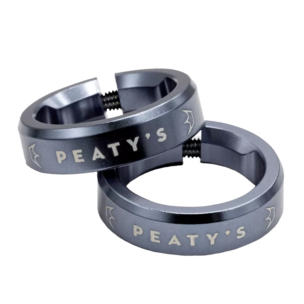 Peaty's Monarch Grip Lockrings, Pair, Slate 