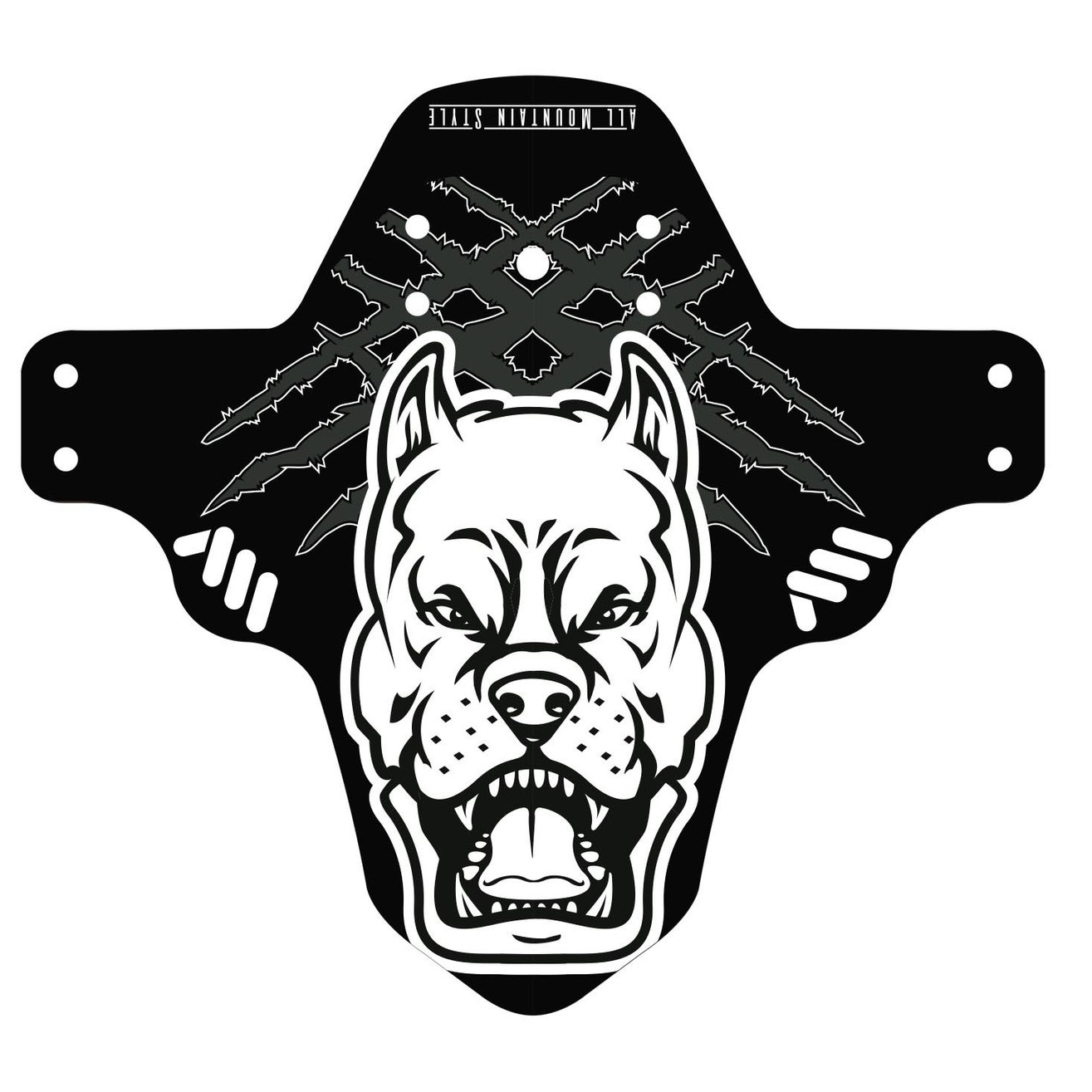 All Mountain Style Mud Guard, Pitbull/White 