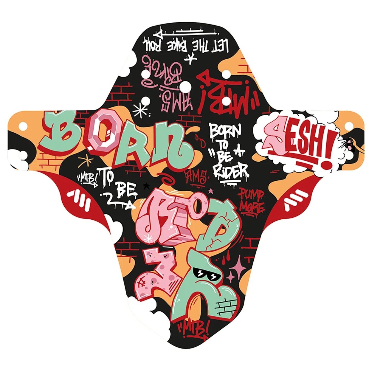 All Mountain Style Mud Guard, Born To Be Rider Red