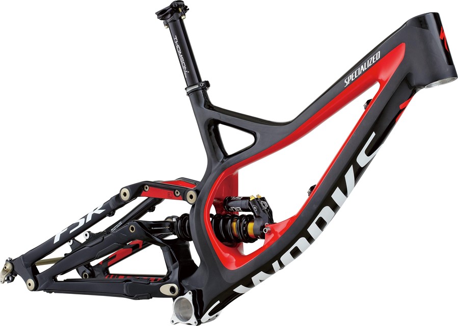2013 Specialized S-Works Demo 8 Carbon Frame Gloss / Satin Black Tint / Carbon / Red - S