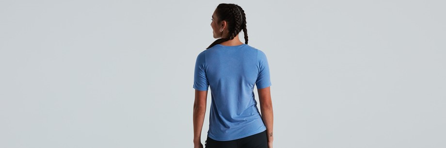 Specialized Women's Trail Supima Cotton Mineral Washed Jersey Sky Blue - XL